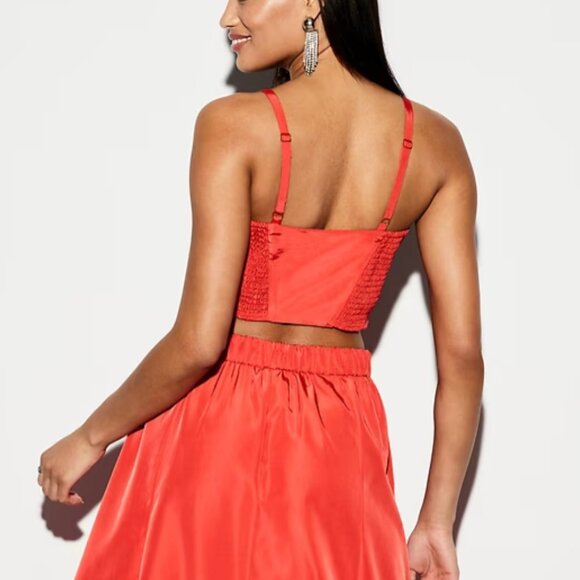 Taffeta Cropped Tank Top XS - Picture 2 of 3